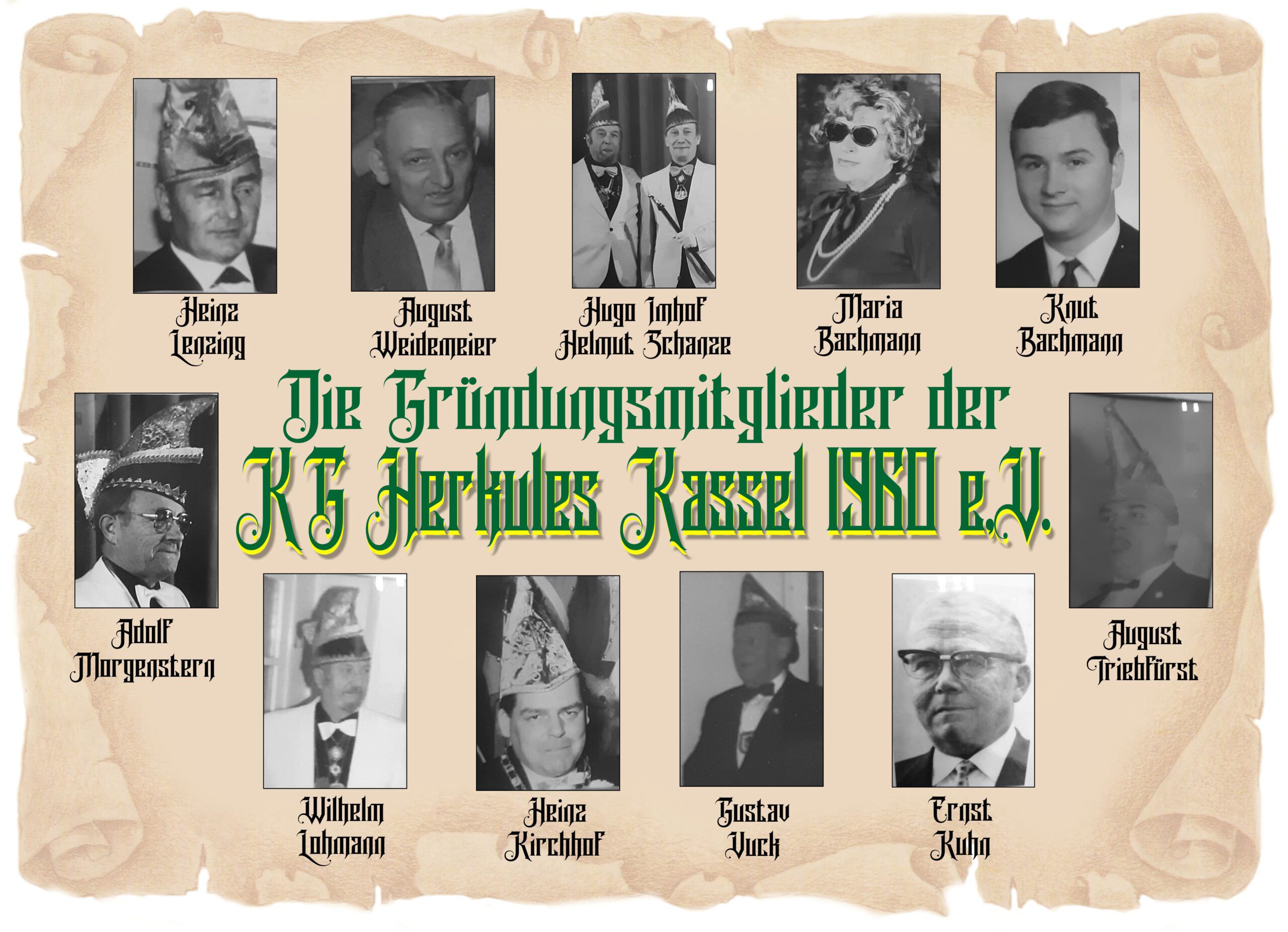 Gründungsmitglieder der KG & TSC Herkules Kassel